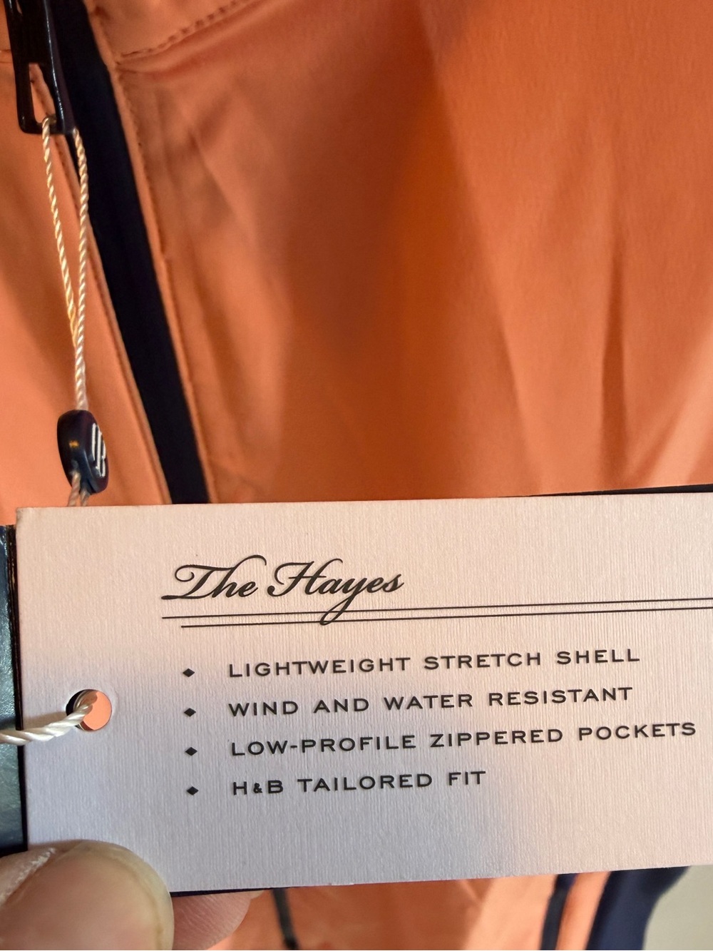 Men's Holderness & Bourne "The Hayes" Performance Golf Vest in Sunset Orange - Picture 3 of 5